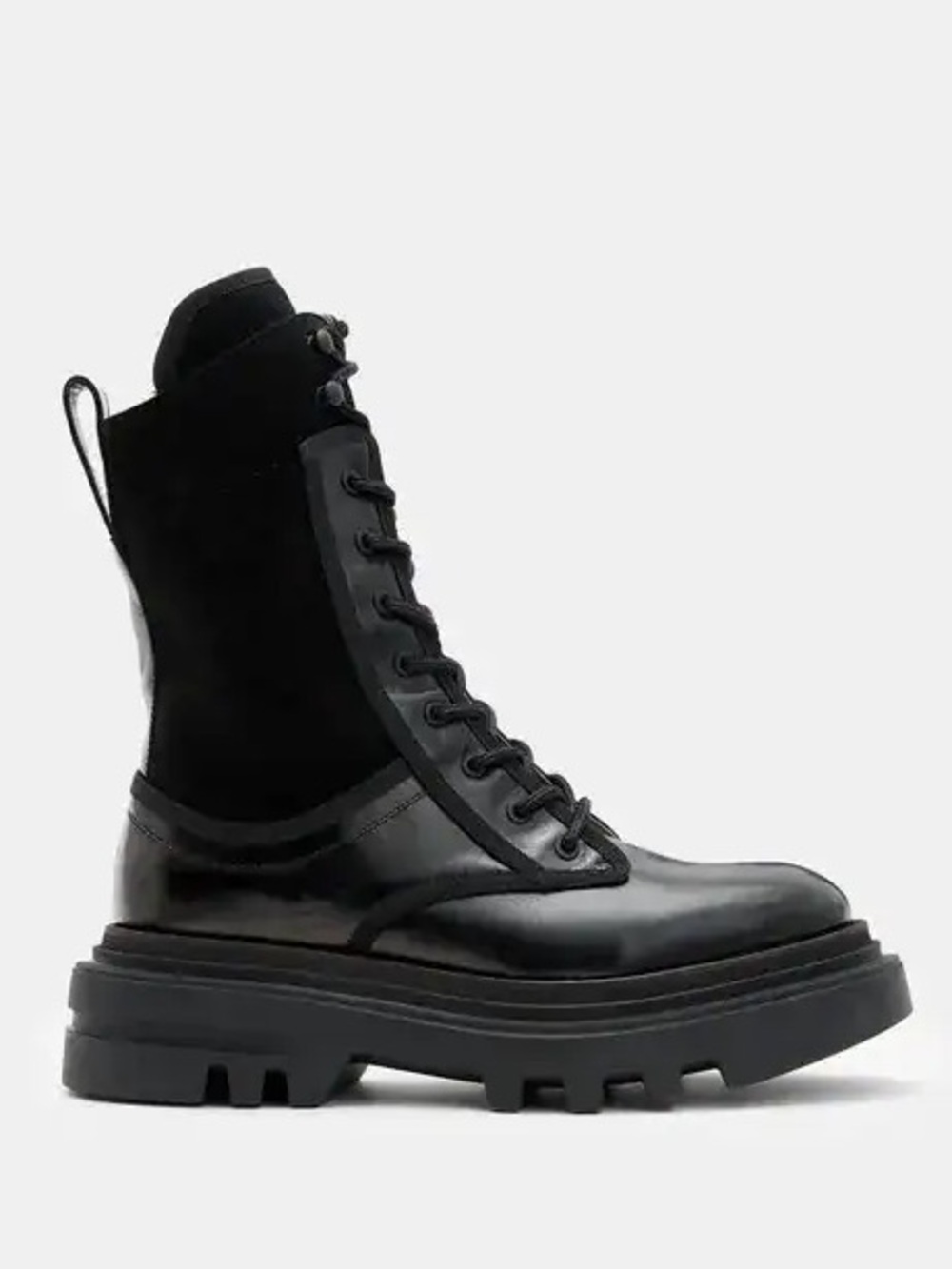 All Saints Alexia Lug Sole Combat Boot Women - Picture 4 of 14
